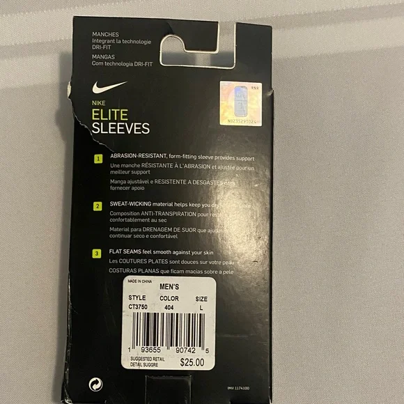 2 Nike Men’s Elite Royal Blue Arm Sleeve - Picture 4 of 4